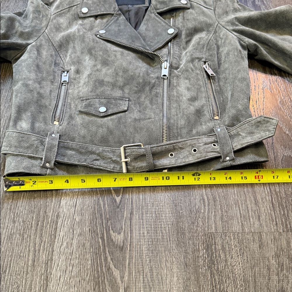 Marc New York Gray Suede biker jacket. - Picture 5 of 11